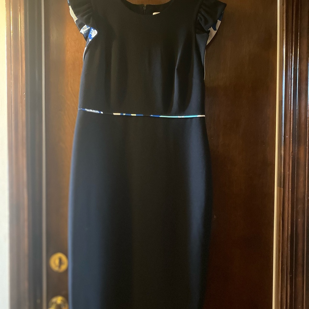 Elegant Black Dress with Ruffle Sleeves